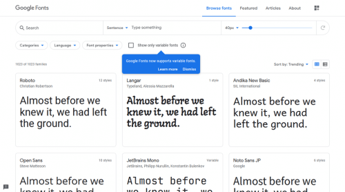 Google Fonts