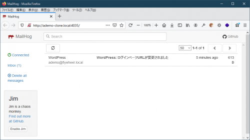 MailHog受信