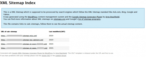 XLM Sitemap Index